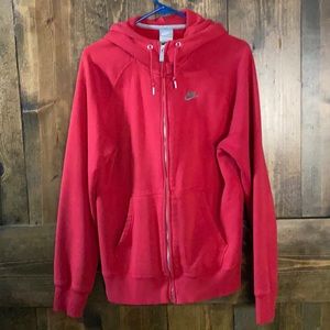 Red Men’s Nike Zip Up Sweatshirt